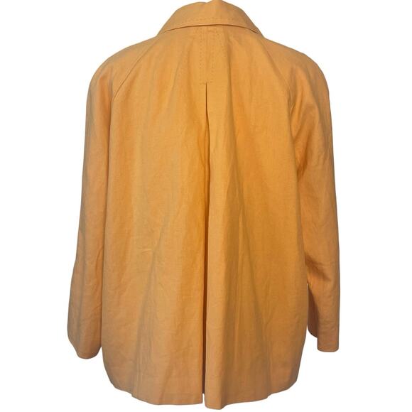 NWT Coldwater Creek Womens Linen Blazer Jacket Careerwear  Tangerine Size XL - Picture 3 of 8